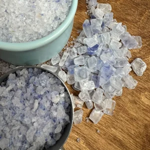 Edible blue salt